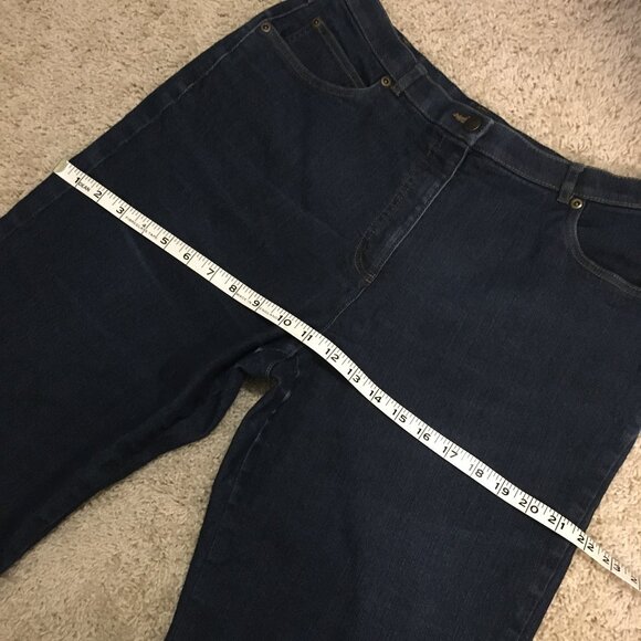 Vintage Allison Daley Stretchy Waist Mom Dark Blue Jeans - Picture 13 of 16